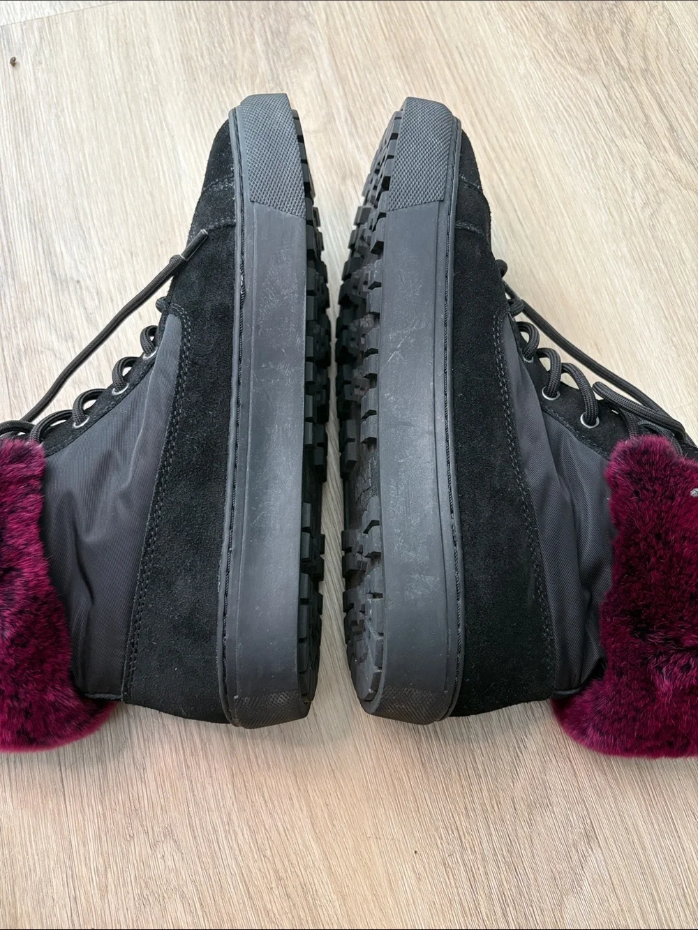 Cougar Danica Suede Waterproof Real Rabbit Fur Winter Sneaker Boot 10 cozy warm - Picture 6 of 8